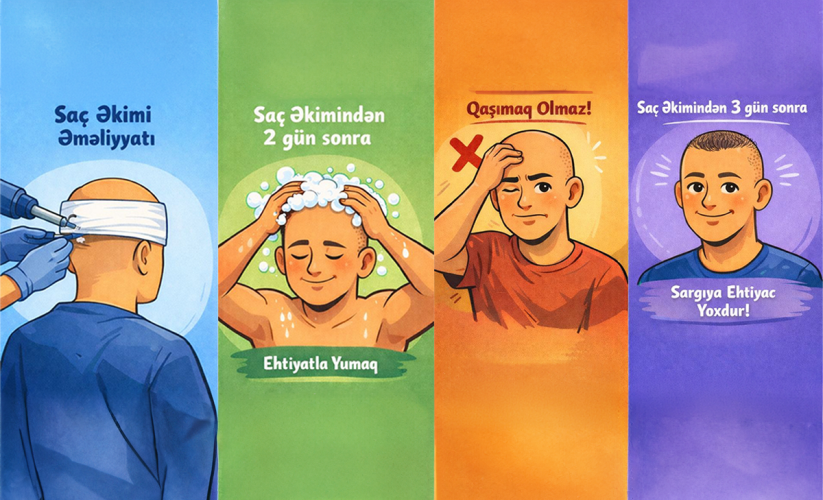 Saç əkimindən sonra qulluq – ilk günlər və bərpa dövrü