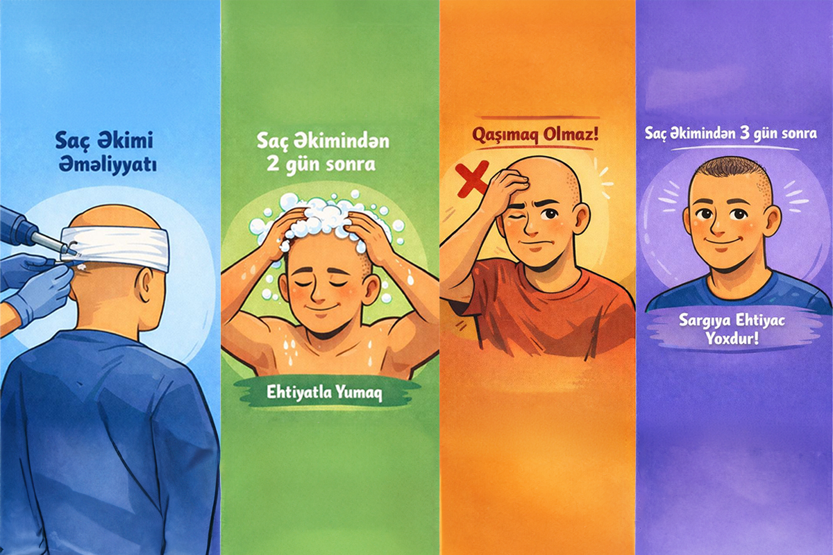 Saç əkimindən sonra qulluq – ilk günlər və bərpa dövrü